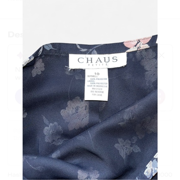 VTG 90s Chaus Floral Midi Skirt size 10 - Picture 4 of 5